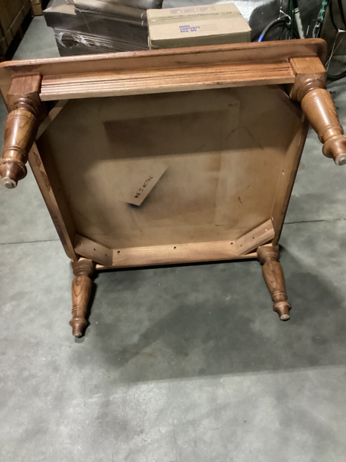 38” x 38” x 17.25” Solid Wood (Oak) Coffee Table in Excellent Condition