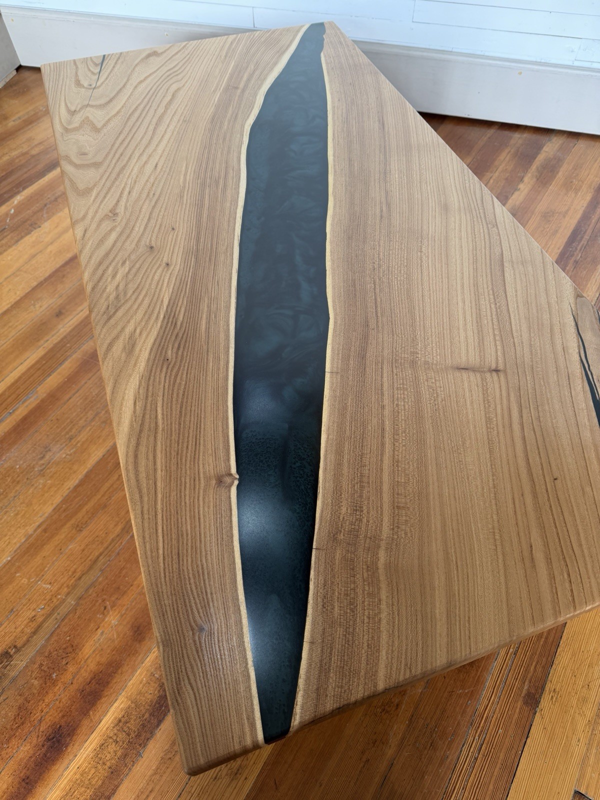 Forest Green Epoxy Elm Coffee Table Epoxy Resin Table Hand Made