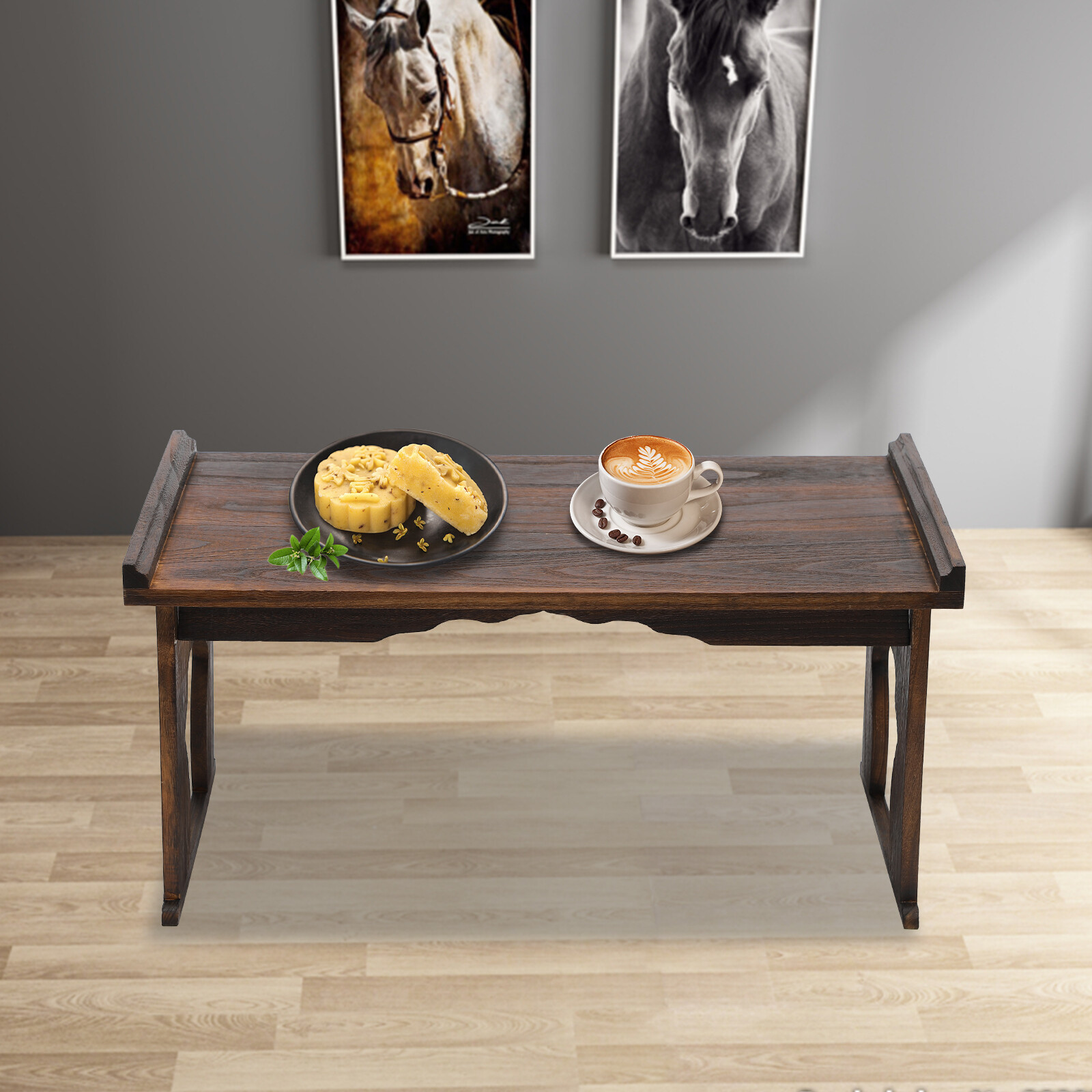 Japanese Floor Table Folding Coffee Table & Tea Table Wooden Altar Table 32″x18″