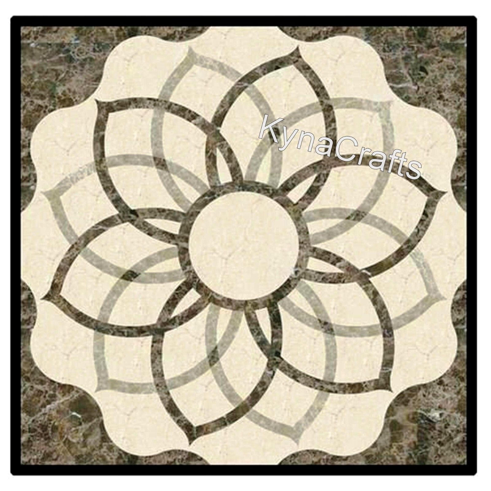 Square Marble Entryway Table Unique Design Inlay Work Coffee Table Top for Home