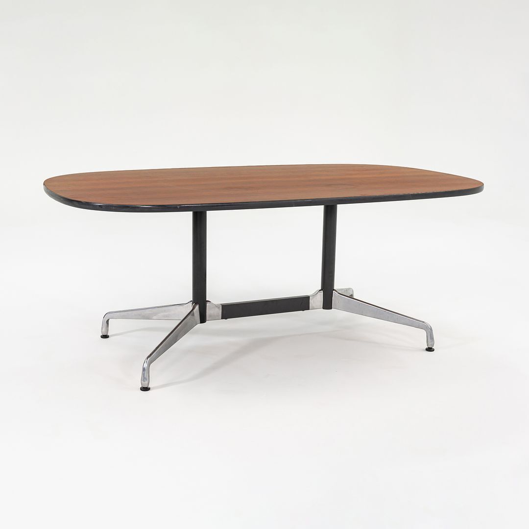 C. 1980s Herman Miller Eames Oval Segmented ET151 Conference Table 42 x 72 in