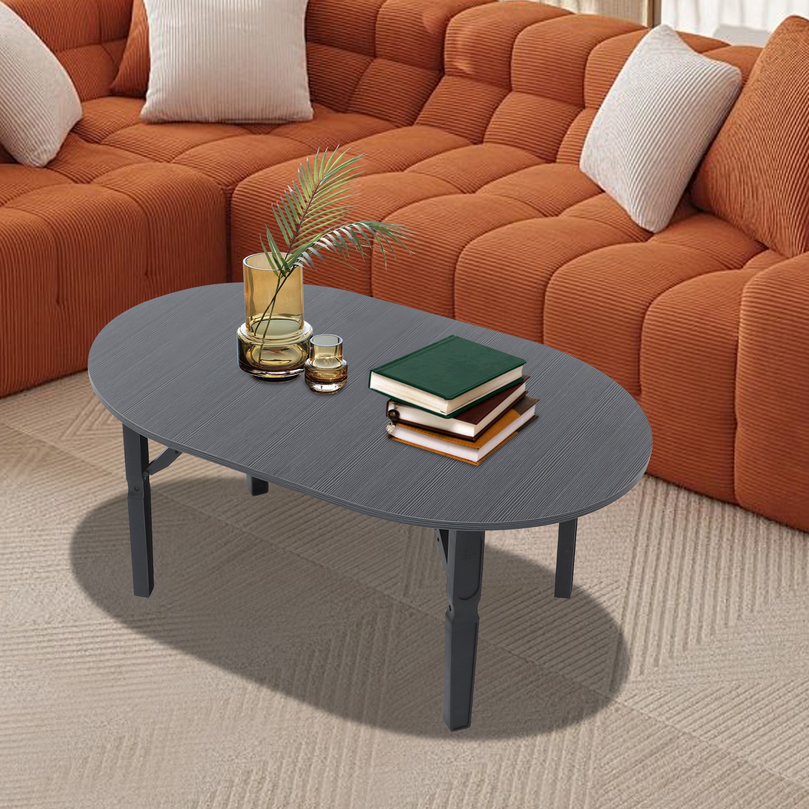 Coffee Table Foldable Small Table Portable Coffee Table 80*48*36cm Max 44 lbs
