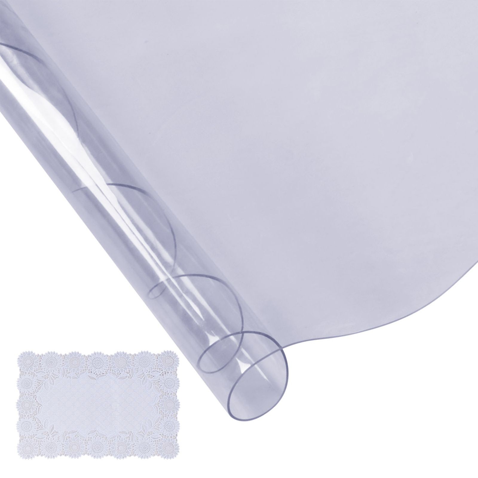 Clear Table Cover Protector, 48 inch/ 1230 mm Round Table Cover, 1.5 mm Thick