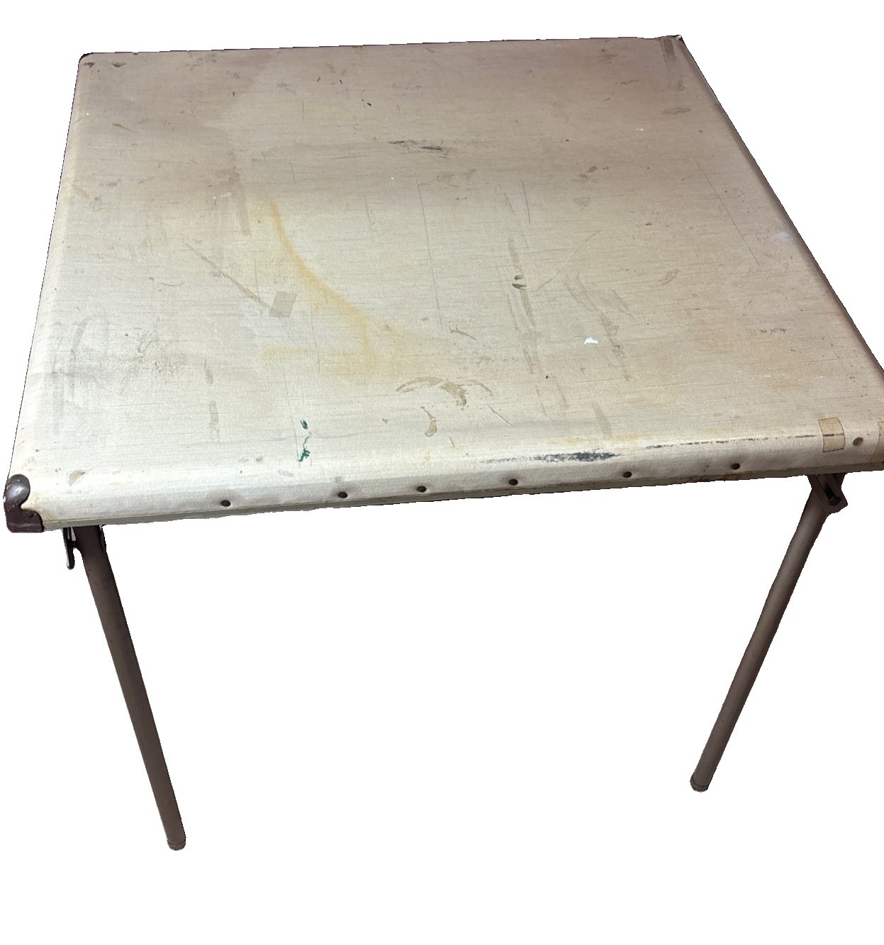 Vintage Samsonite Card Table Style 7735 Shwayder Bros Folding Table Orig Label