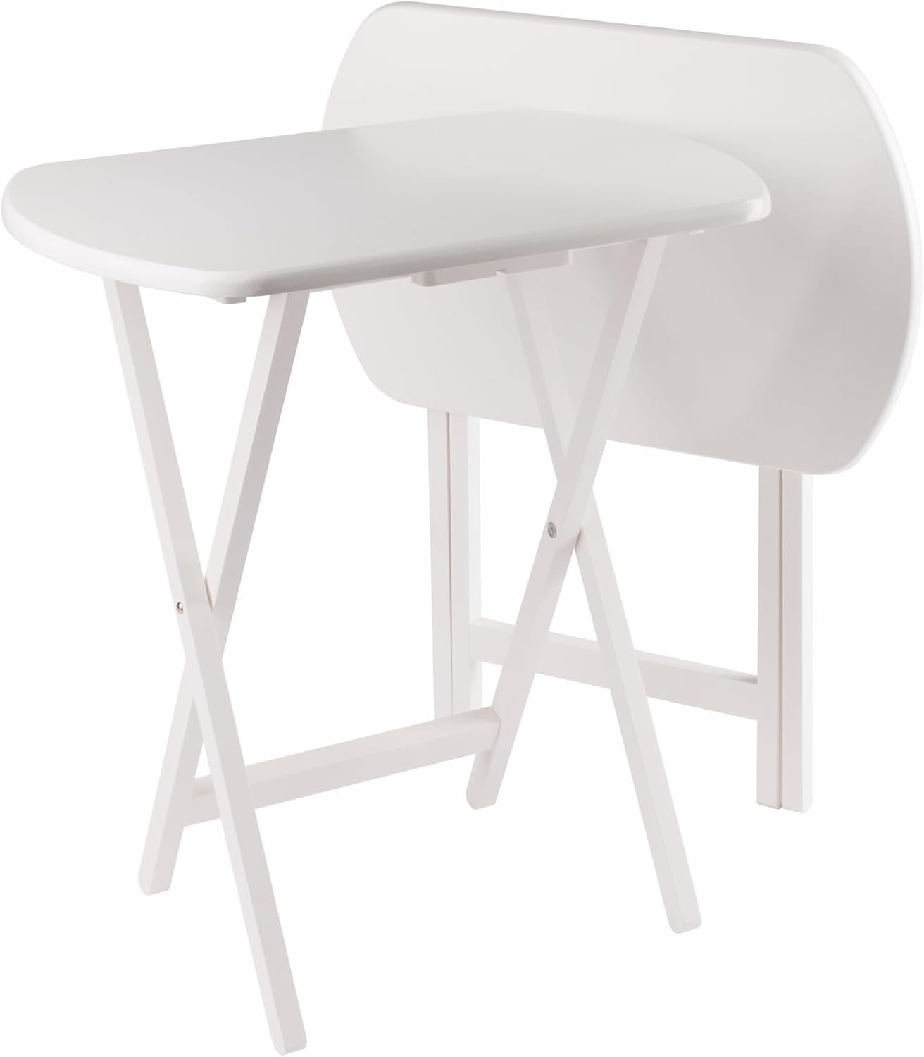 Corbett Set of 2 Oversized Foldable Snack Tables, Easy to Store Portable Fold up